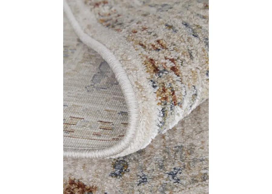 Pasha 39M4F 5' x 7'6" Ivory/Blue/Taupe Rug