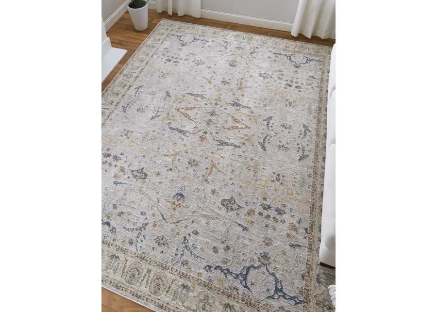 Pasha 39M4F 5' x 7'6" Ivory/Blue/Taupe Rug