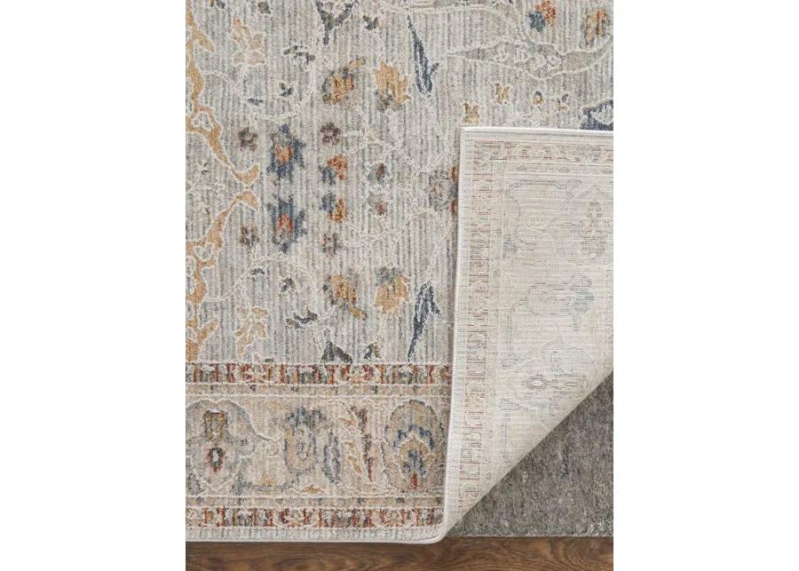 Pasha 39M4F 5' x 7'6" Ivory/Blue/Taupe Rug