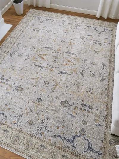 Pasha 39M4F 5' x 7'6" Ivory/Blue/Taupe Rug