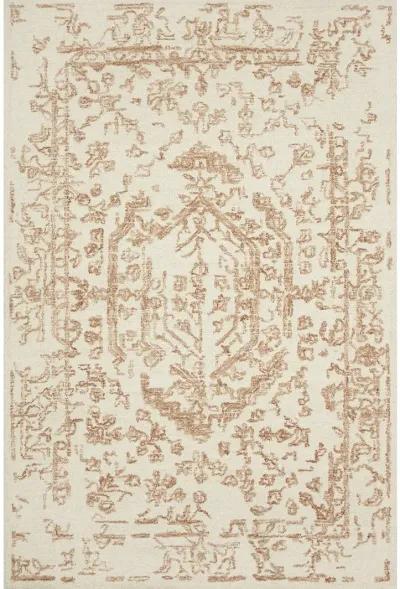 Annie ANN01 White/Rust 8'6" x 12' Rug