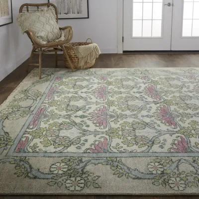 Beall 6714F Ivory/Pink/Green 8'6" x 11'6" Rug