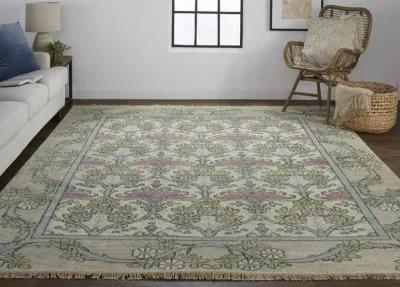 Beall 6714F Ivory/Pink/Green 8'6" x 11'6" Rug