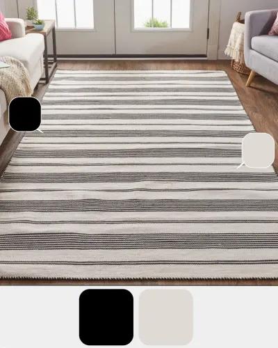 Duprine 0560F Black/White/Ivory 8' x 11' Rug