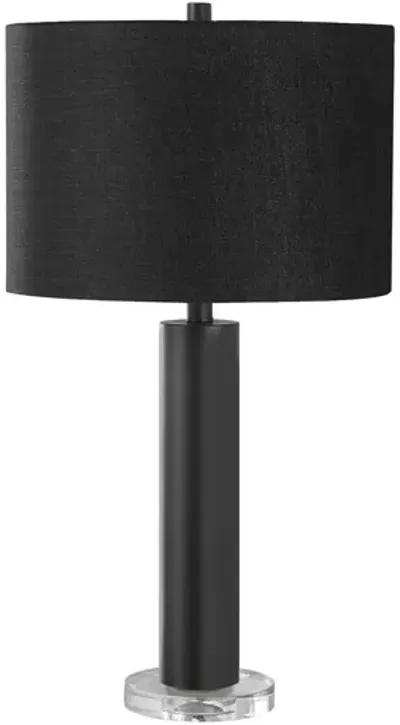 Monarch Specialties I 9658 - Lighting, 28"H, Table Lamp, Black Metal, Black Shade, Contemporary, Modern