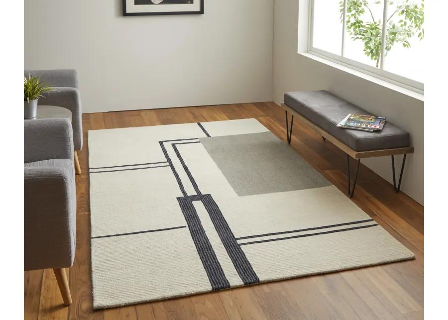 Maguire 8899F Ivory/Gray/Black 8' x 10' Rug