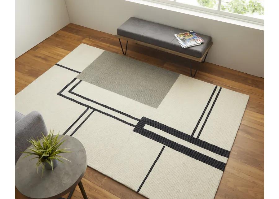 Maguire 8899F Ivory/Gray/Black 8' x 10' Rug