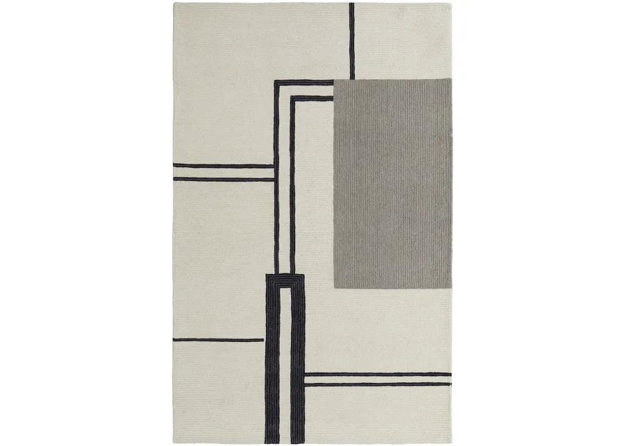 Maguire 8899F Ivory/Gray/Black 8' x 10' Rug