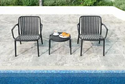 STACKABLE OUTDOOR & INDOOR FIJI LOUNGE CHAIR (Set of 2)