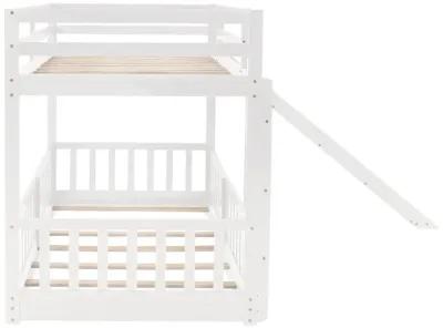 Twin Over Twin Bunk Bed With Slide And Ladder