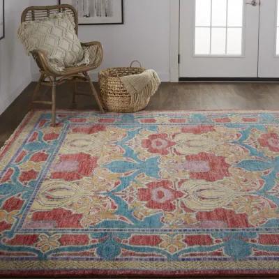 Beall 6633F Blue/Red/Yellow 3'6" x 5'6" Rug