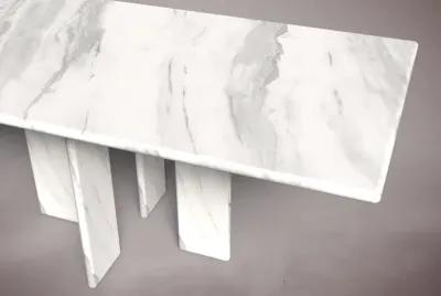 Luna Carrara Marble Dining Table 72"