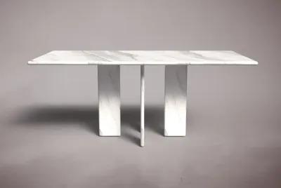 Luna Carrara Marble Dining Table 72"