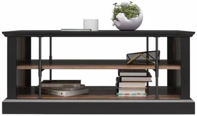 Hoffman Two-Toned Rustic Coffee Table with 2 Shelves