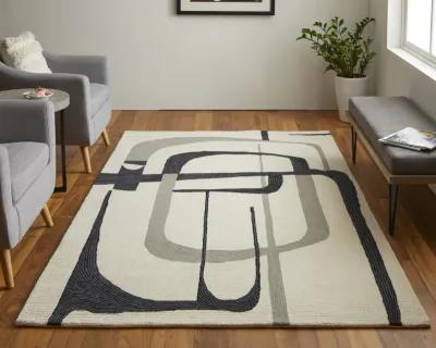 Maguire 8905F Ivory/Gray/Black 12' x 15' Rug