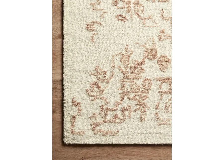 Annie ANN01 White/Rust 5' x 7'6" Rug