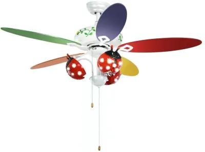 52 Inch Kids Ceiling Fan with Pull Chain Control