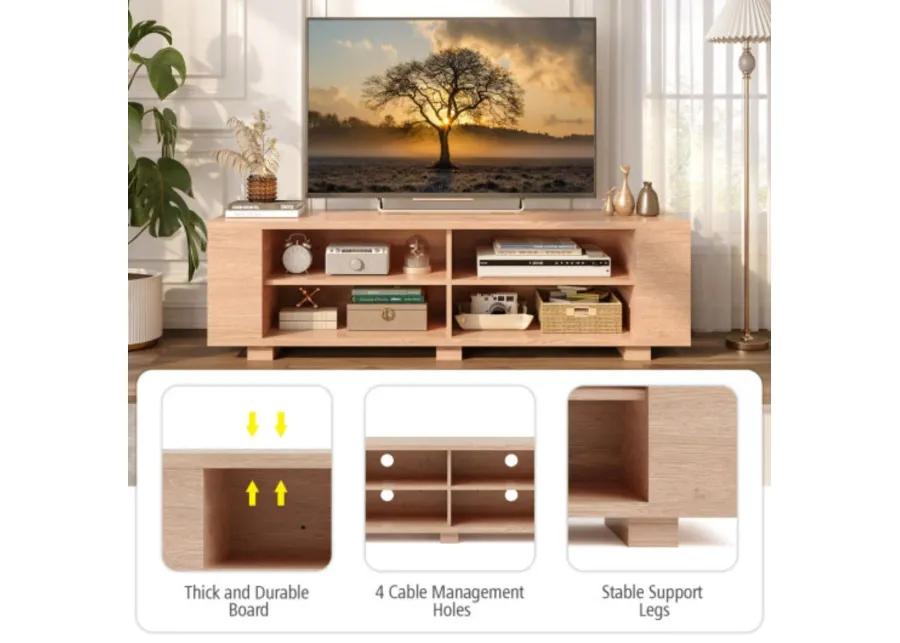 Console Storage Entertainment Media Wood TV Stand