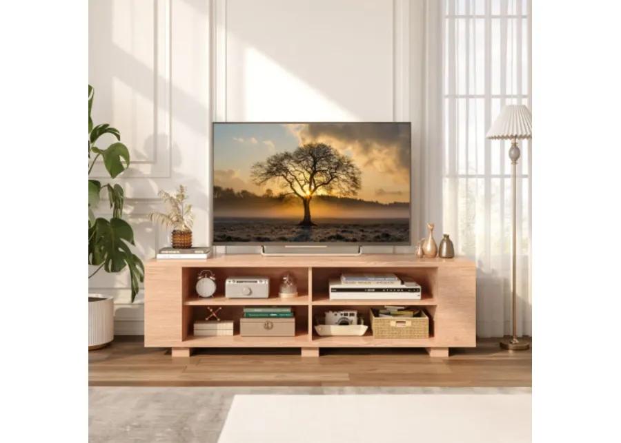 Console Storage Entertainment Media Wood TV Stand