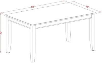 5 Piece Dining Set Consists of a Rectangle Kitchen Table