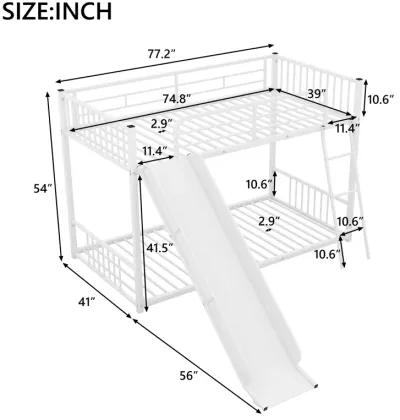 Merax Modern Bunk Bed with Slide Ladder