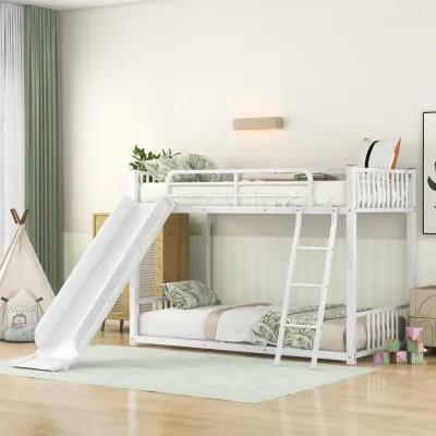 Merax Modern Bunk Bed with Slide Ladder