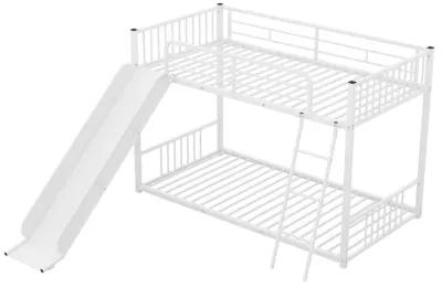 Merax Modern Bunk Bed with Slide Ladder