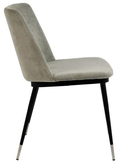 Evora Velvet Chair - Silver Legs (Set of 2)