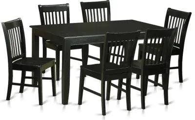 East West Furniture 7  Pc  Dining  room  set  -Kitchen  Table  and  6  Dining  Chairs