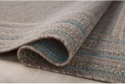 Topanga Natural/Teal 3'11" x 5'11" Accent Rug by Amber Lewis x Loloi