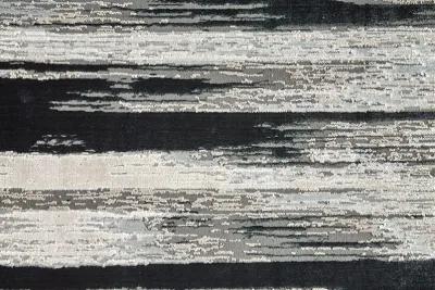 Micah 3338F Black/Silver/Gray 12' x 15' Rug