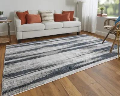 Micah 3338F Black/Silver/Gray 12' x 15' Rug