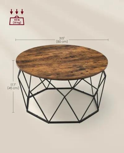 Modern Round Coffee Table - Sleek Wood Design, Perfect for Living Room Decor