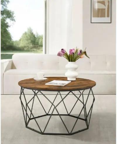 Modern Round Coffee Table - Sleek Wood Design, Perfect for Living Room Decor