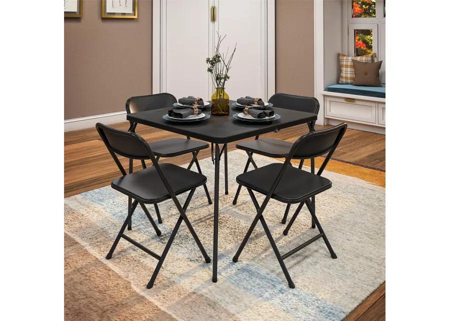 5-Piece Solid Resin Centerfold Table & Chair Dining Set