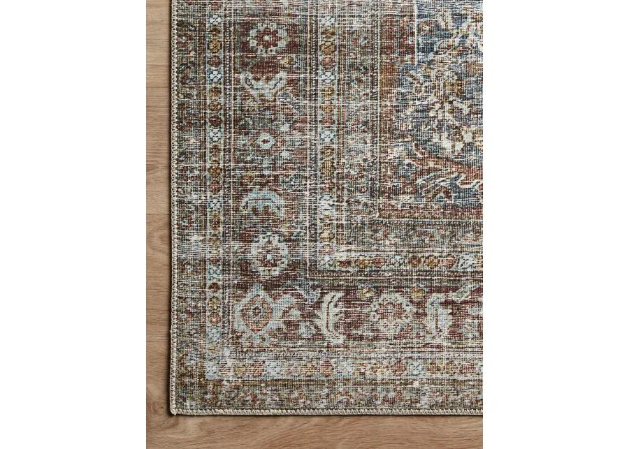 Jules JUL05 Lagoon/Brick 8'6" x 11'6" Rug by Chris Loves Julia × Loloi