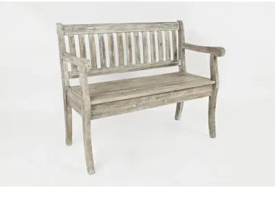 Jofran 42 Rustic Farmhouse Distressed Acacia Storage Bench