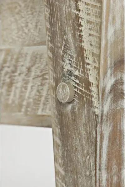 Jofran 42 Rustic Farmhouse Distressed Acacia Storage Bench