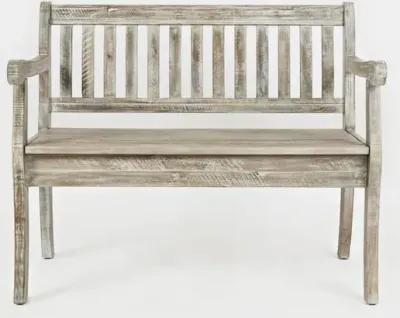 Jofran 42 Rustic Farmhouse Distressed Acacia Storage Bench