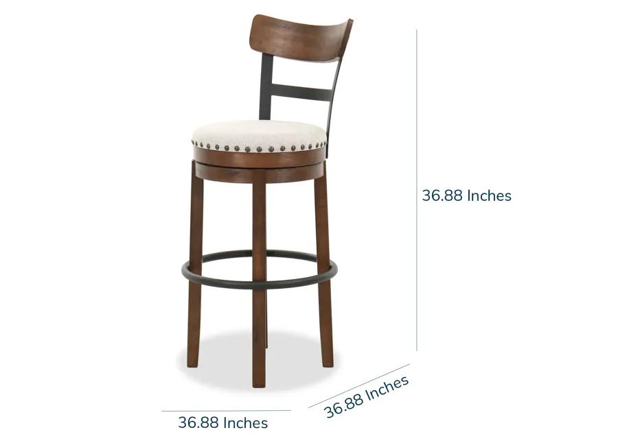 Valebeck Tall Upholstered Swivel Barstool