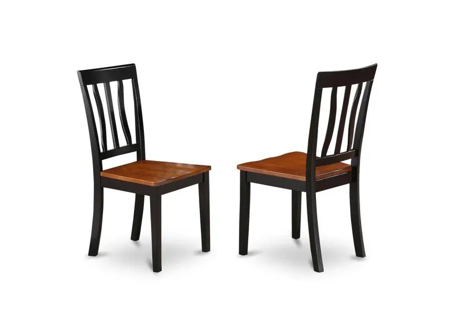 East West Furniture Dining Room Set Black & Cherry, NDAN3-BCH-W