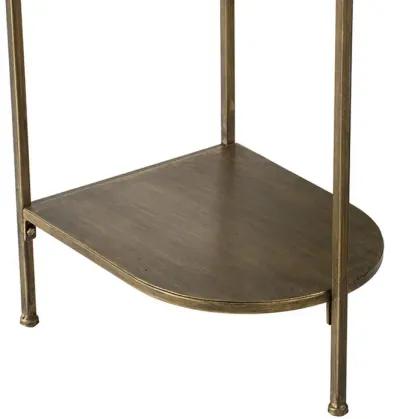 57 Inch Console Table, Oval, Steel Frame, Modern, Bronze Finish-Benzara