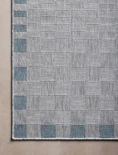 Topanga Silver/Blue 5'3" x 7'6" Area Rug by Amber Lewis x Loloi