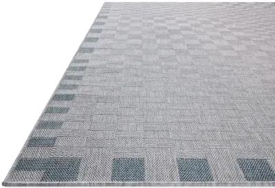 Topanga Silver/Blue 5'3" x 7'6" Area Rug by Amber Lewis x Loloi