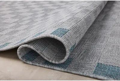 Topanga Silver/Blue 5'3" x 7'6" Area Rug by Amber Lewis x Loloi