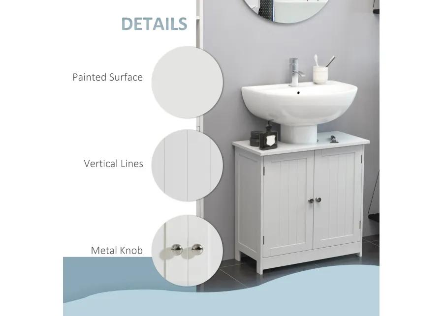 Bathroom Space Saver: White Pedestal Sink Storage Cabinet