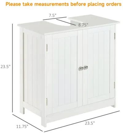 Bathroom Space Saver: White Pedestal Sink Storage Cabinet