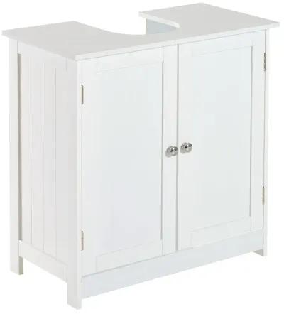 Bathroom Space Saver: White Pedestal Sink Storage Cabinet