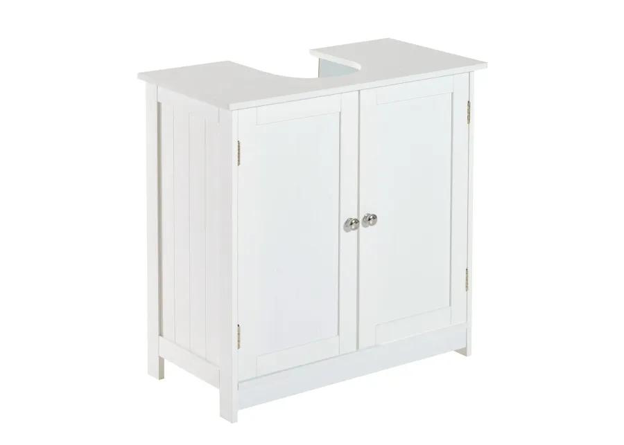 Bathroom Space Saver: White Pedestal Sink Storage Cabinet