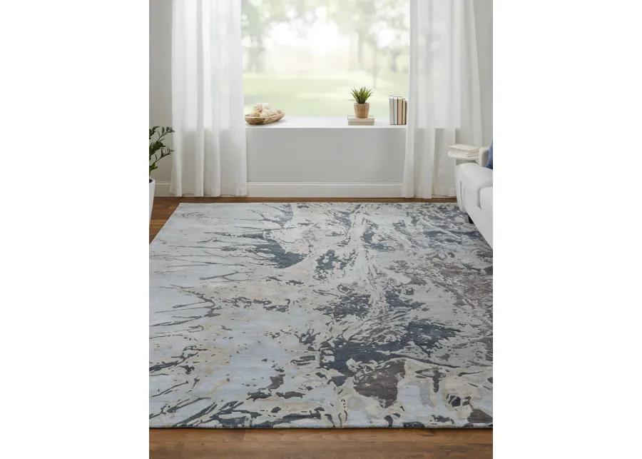 Zarah 8918F 5' x 8' Blue/Taupe/Green Rug